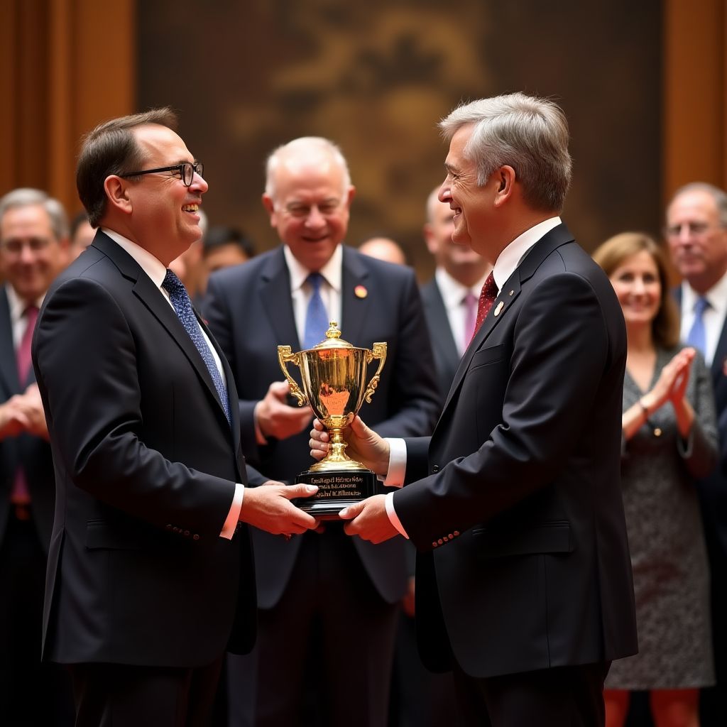 Recepción de premio a la excelencia